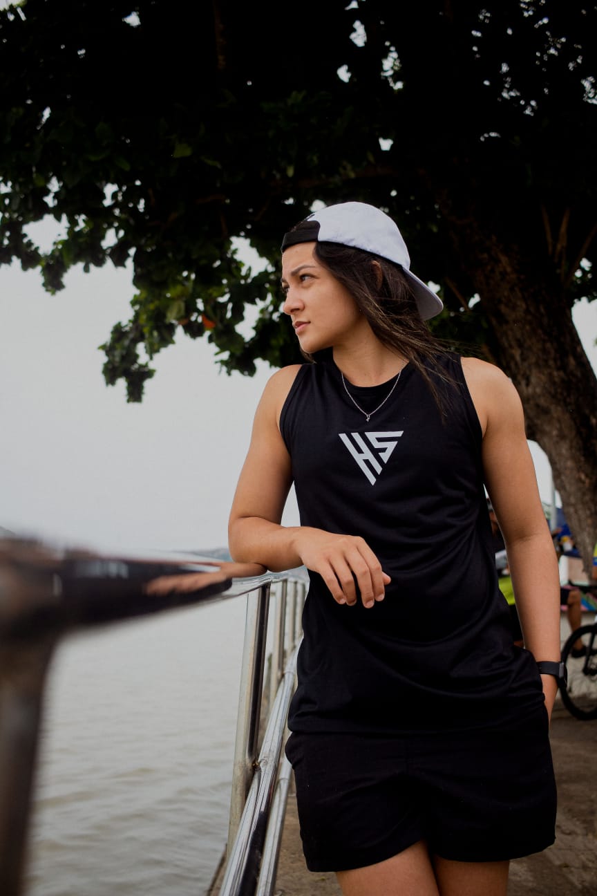 Regata Tradicional Dry Fit Sport Preta